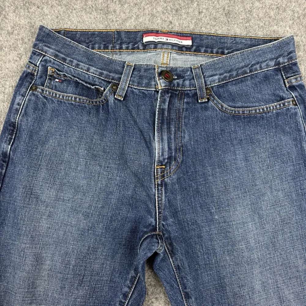 Tommy Hilfiger Jeans Mens 30x32 Straight Leg Dari Wash Blue Denim Casual Classic